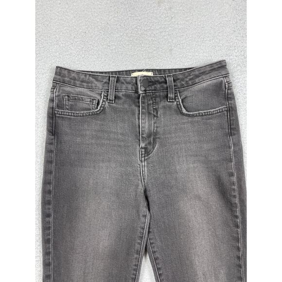 L'Agence Womens Size 26 Faded Black Denim Distressed Jeans - Picture 7 of 11